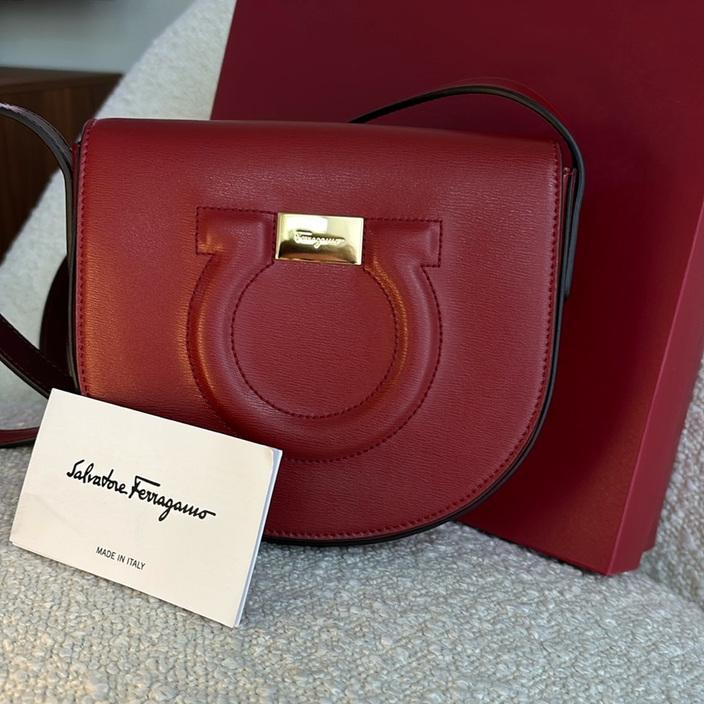 Salvatore Ferrangamo red leather bag